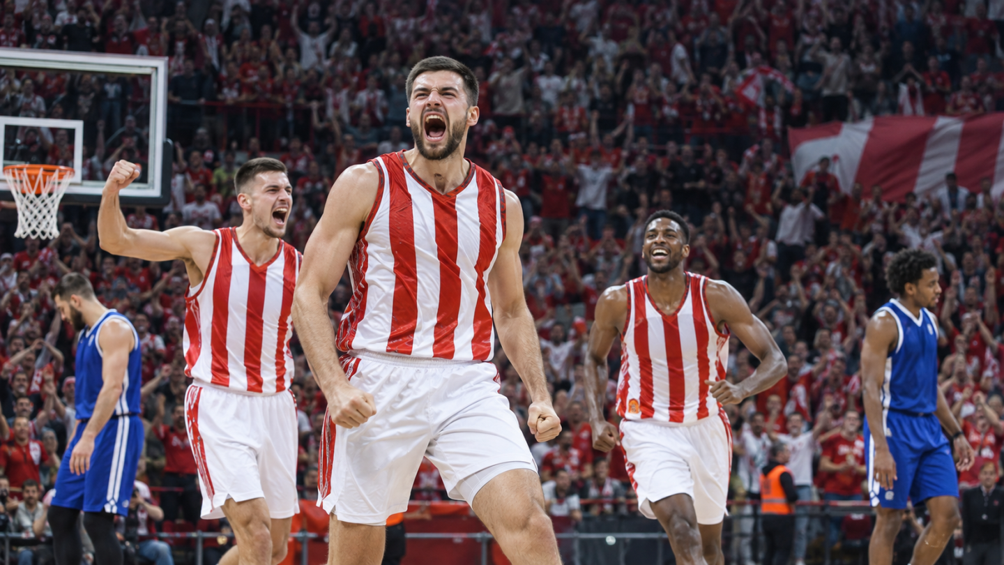 Košarkaši Crvene zvezde slave pobedu nad Efesom u Areni